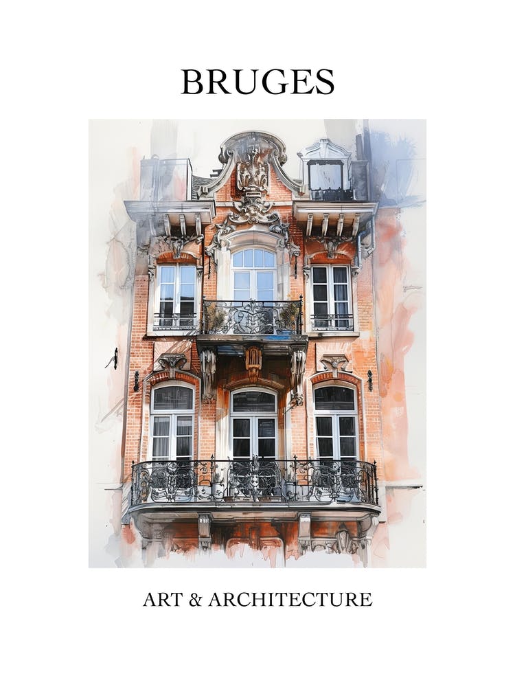 Bruges Travel And Architecture Poster 1