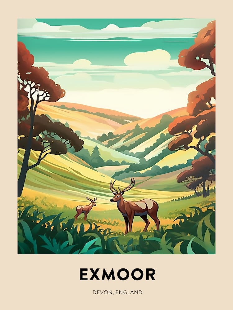 Devon Vintage Travel Poster Exmoor 3
