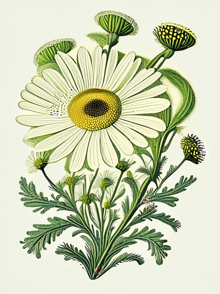 Chamomile Herb Vintage Botanical