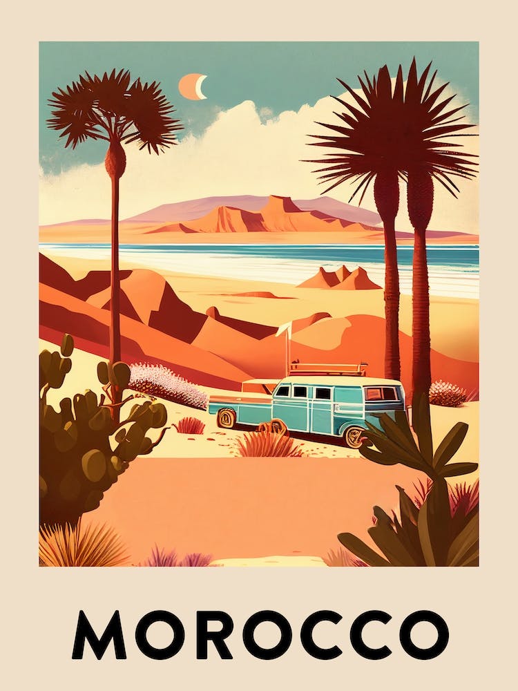 Morocco 3 Vintage Travel Poster