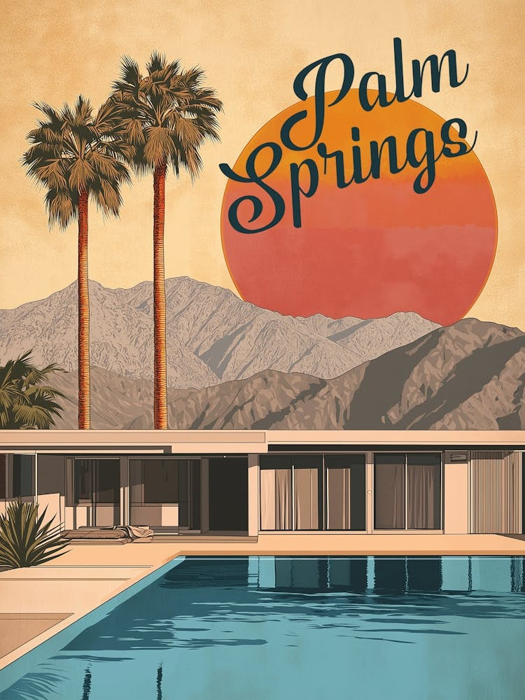 Mid-Century Modern Paradise: Palm Springs Poster