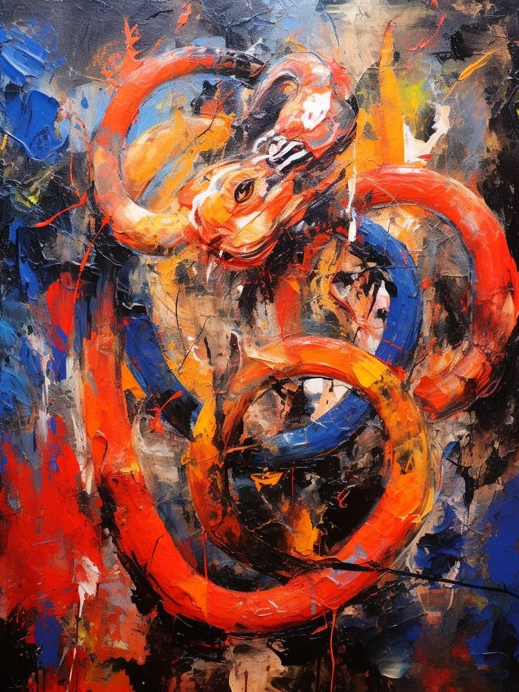 Snake Abstract Expressionism 2