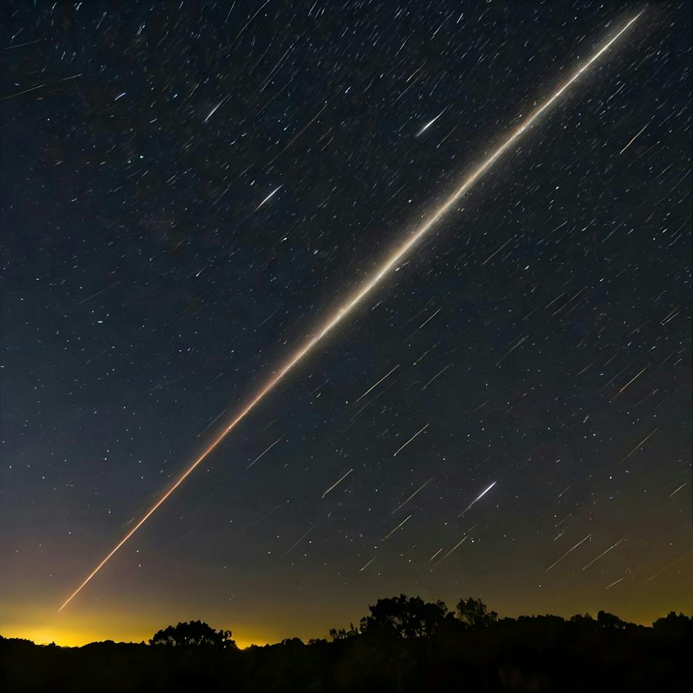 Star Trails In The Night Sky