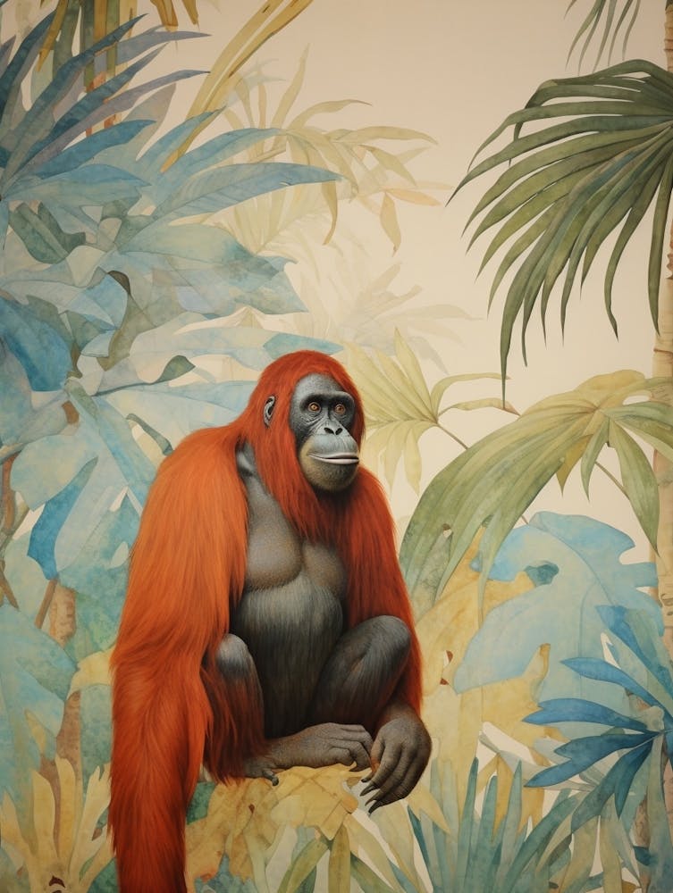 Orang-Utan 2 Tropisches Tierporträt