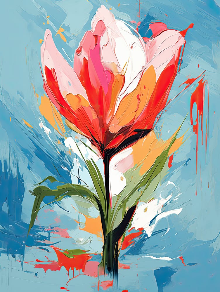 Neo-expressionistische Blütenblätter: Tulpen