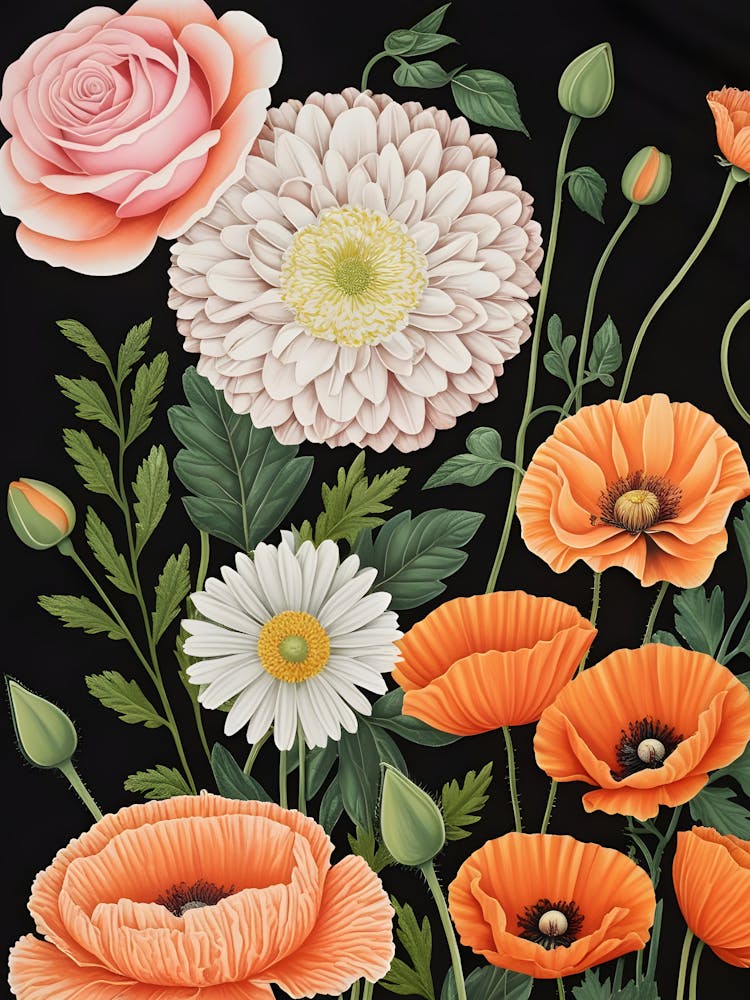 Poppies And Daisies 1