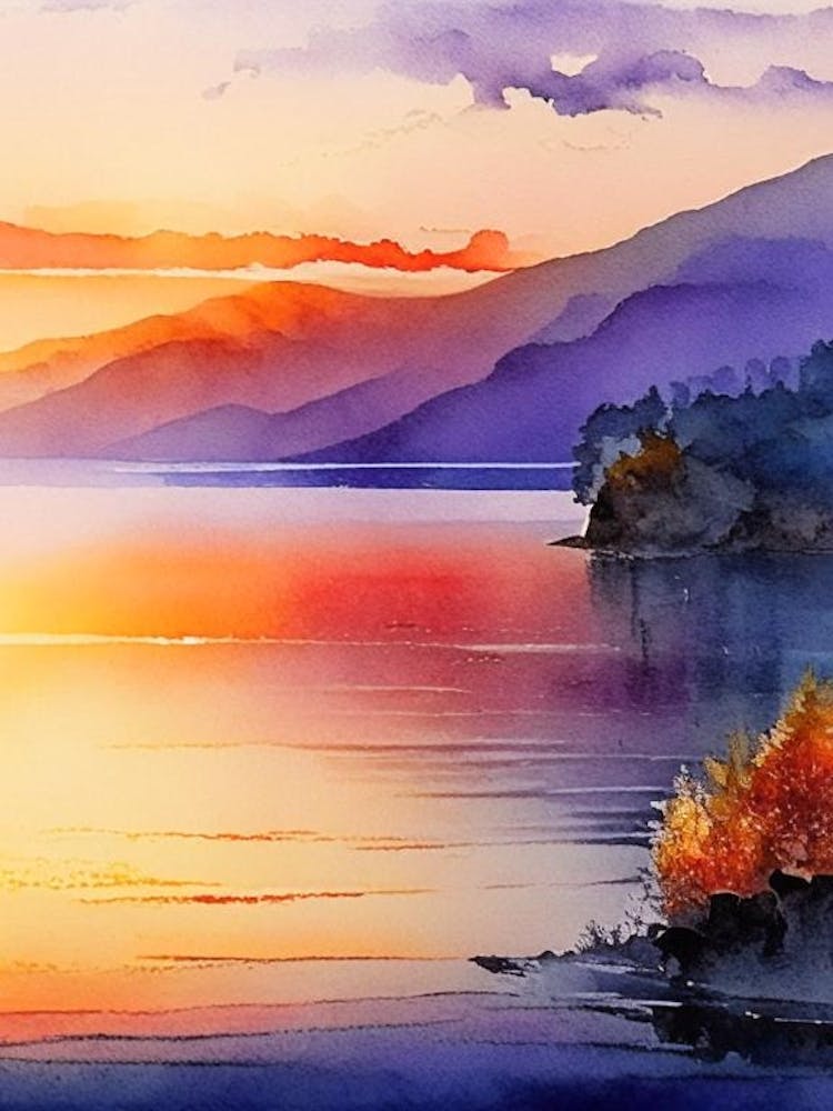 Lake Baikal Watercolour 