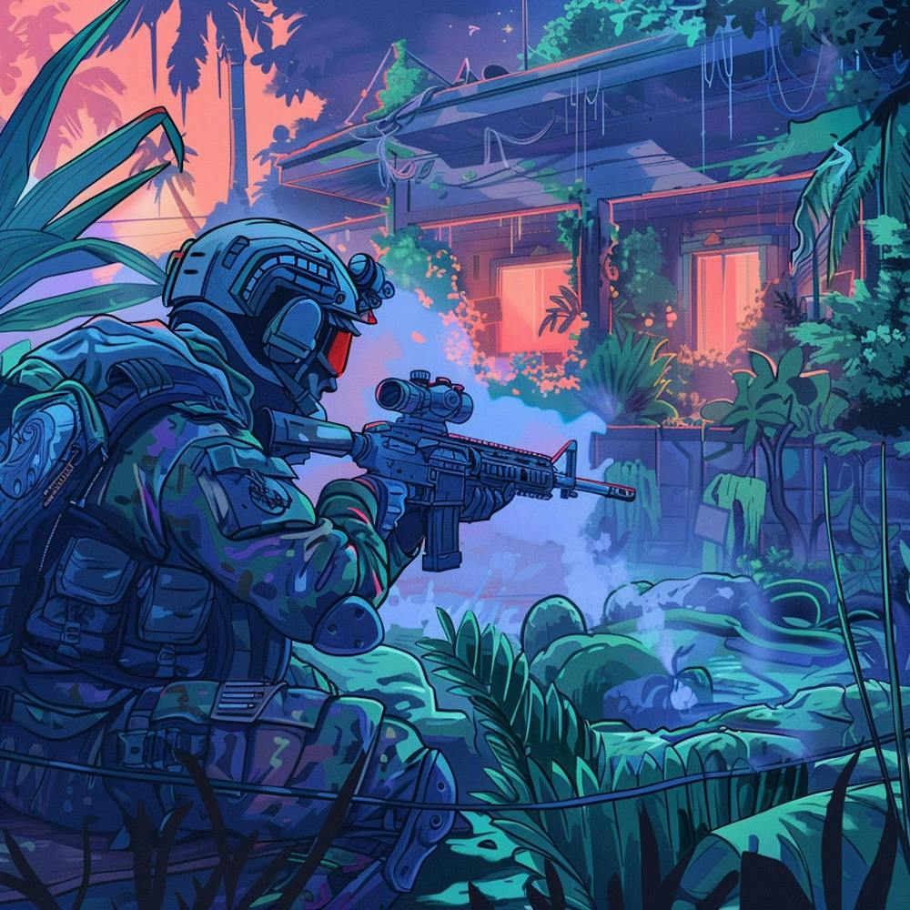 Soldat Dans La Jungle 1