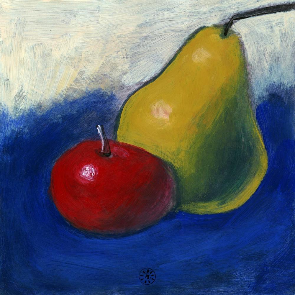 Fruits On Blue