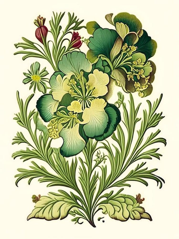 Wallflower Floral 1 Botanical Vintage Poster Flower