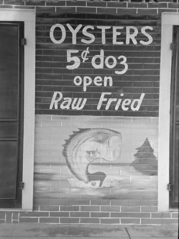 Painted Sign On Side Of Store, Abbeville, Louisiana By Russell Lee
