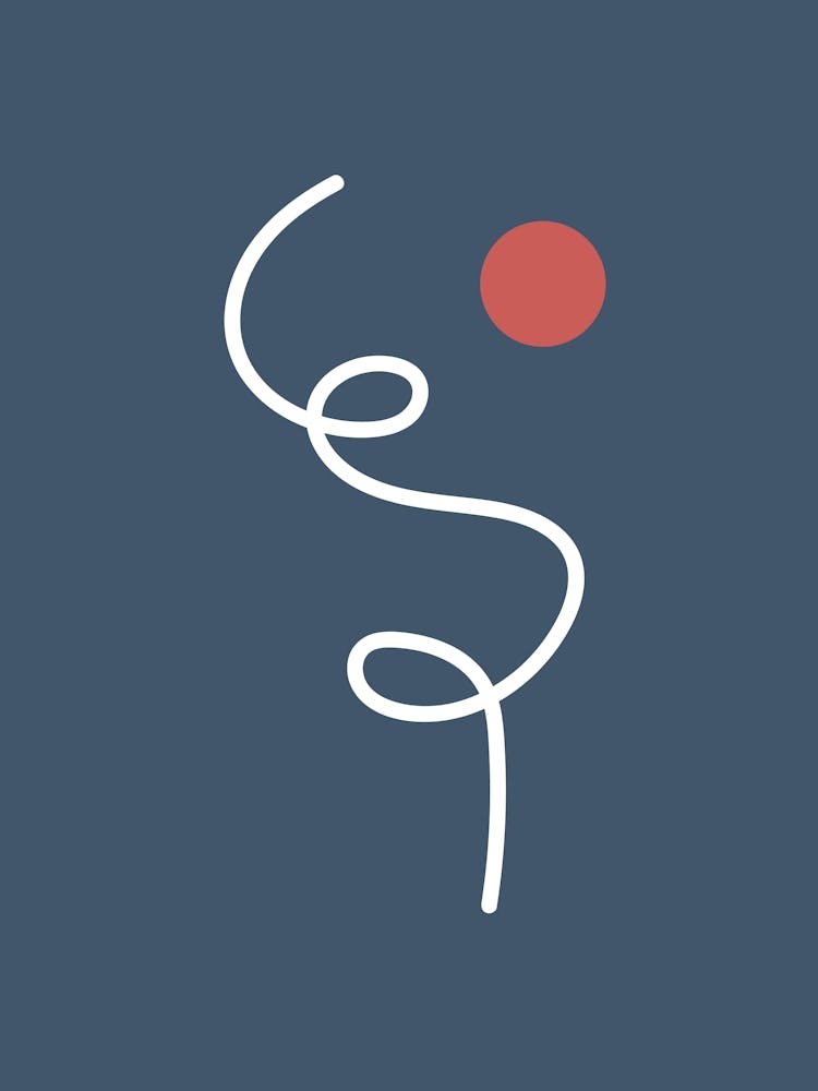 Minimal Line Bue And Red