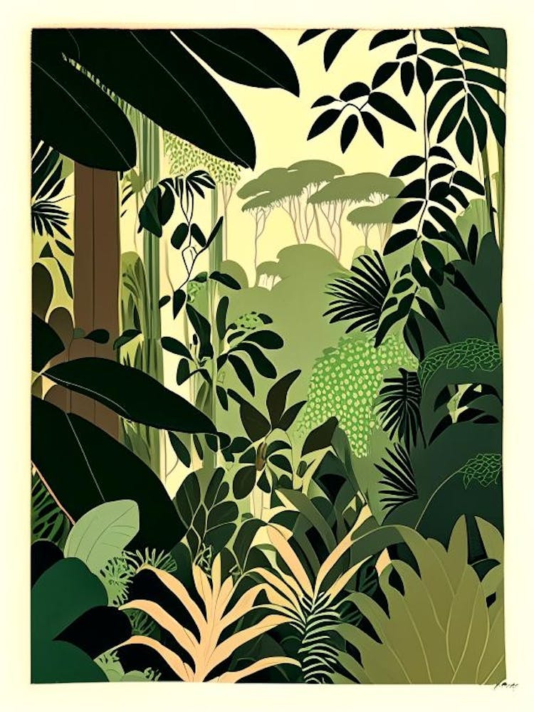 Close Up Jungle 3 Rousseau Inspired