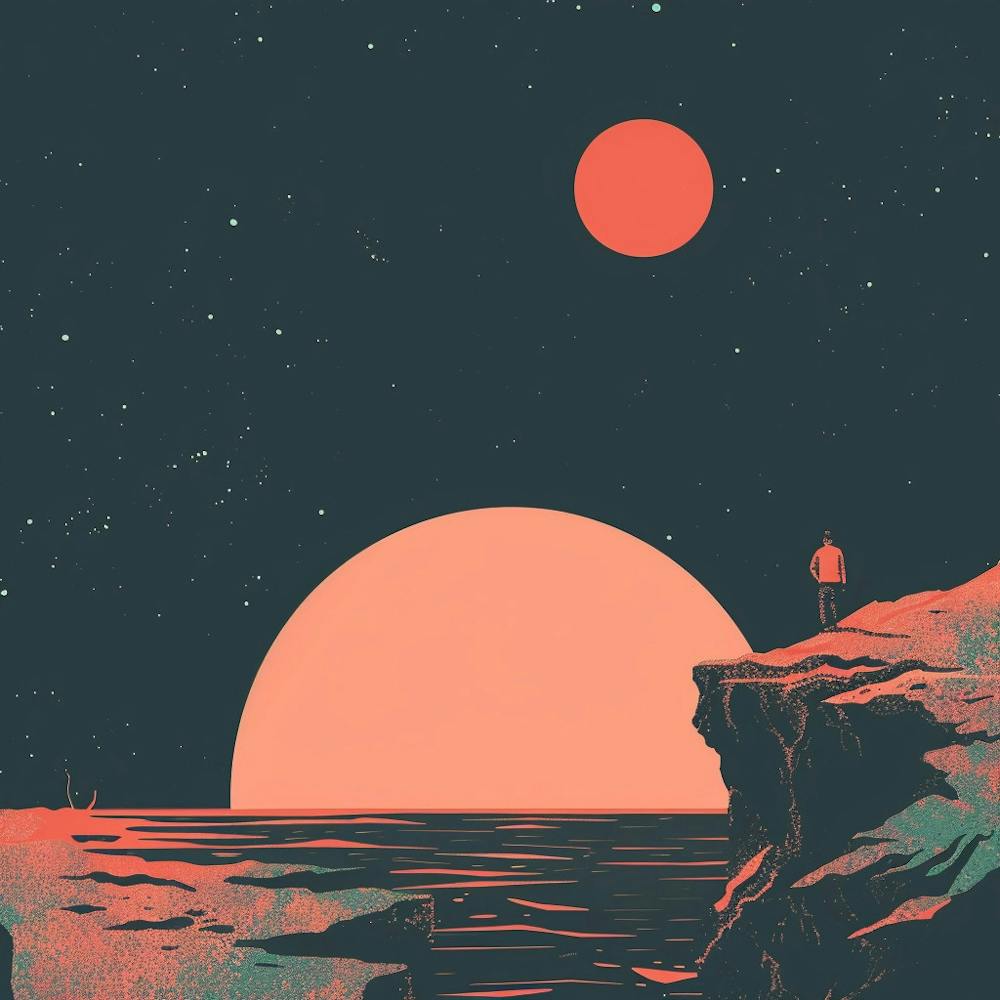 Sun Rises Over The Ocean