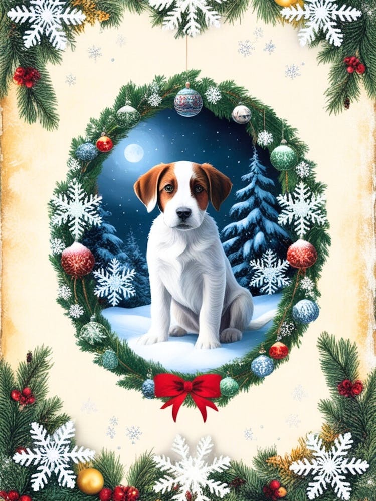 William Morris Christmas Dog