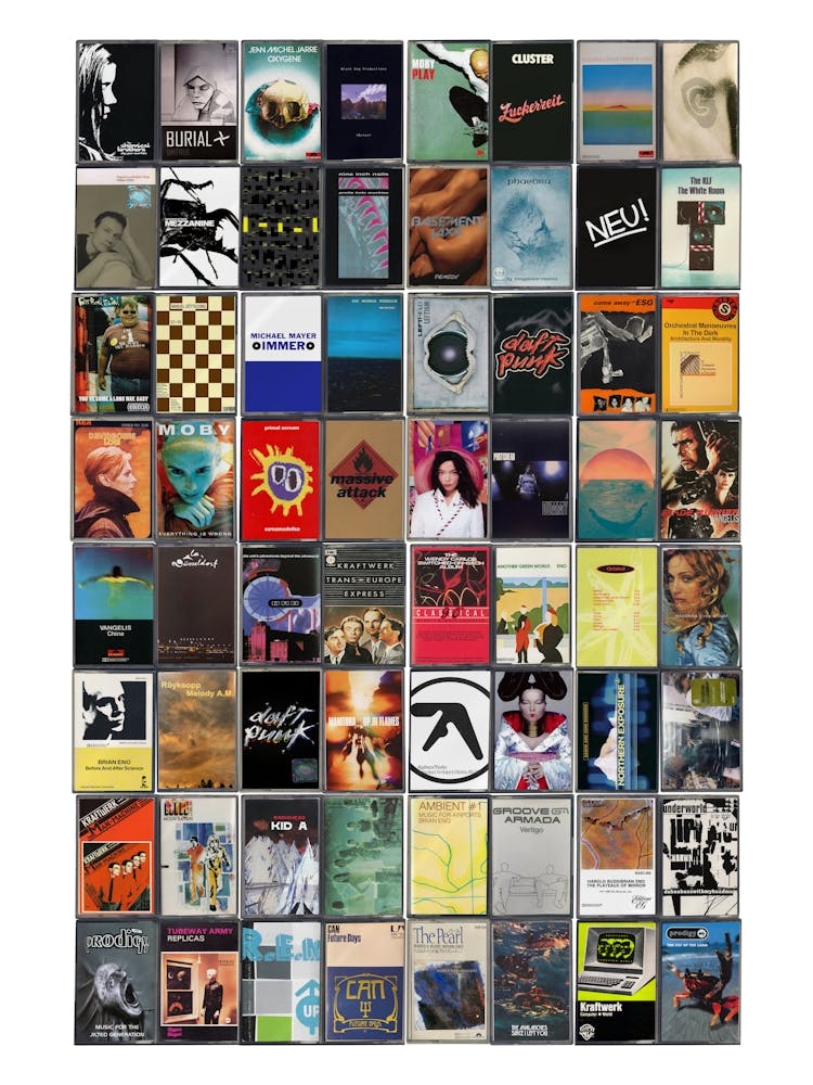 Electronic Music Print - Retro Cassette Covers