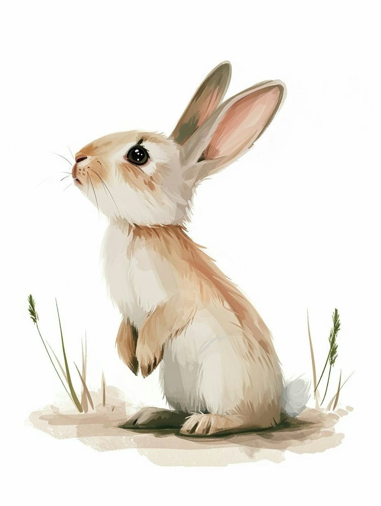 Californian Rabbit Kids Illustration 3
