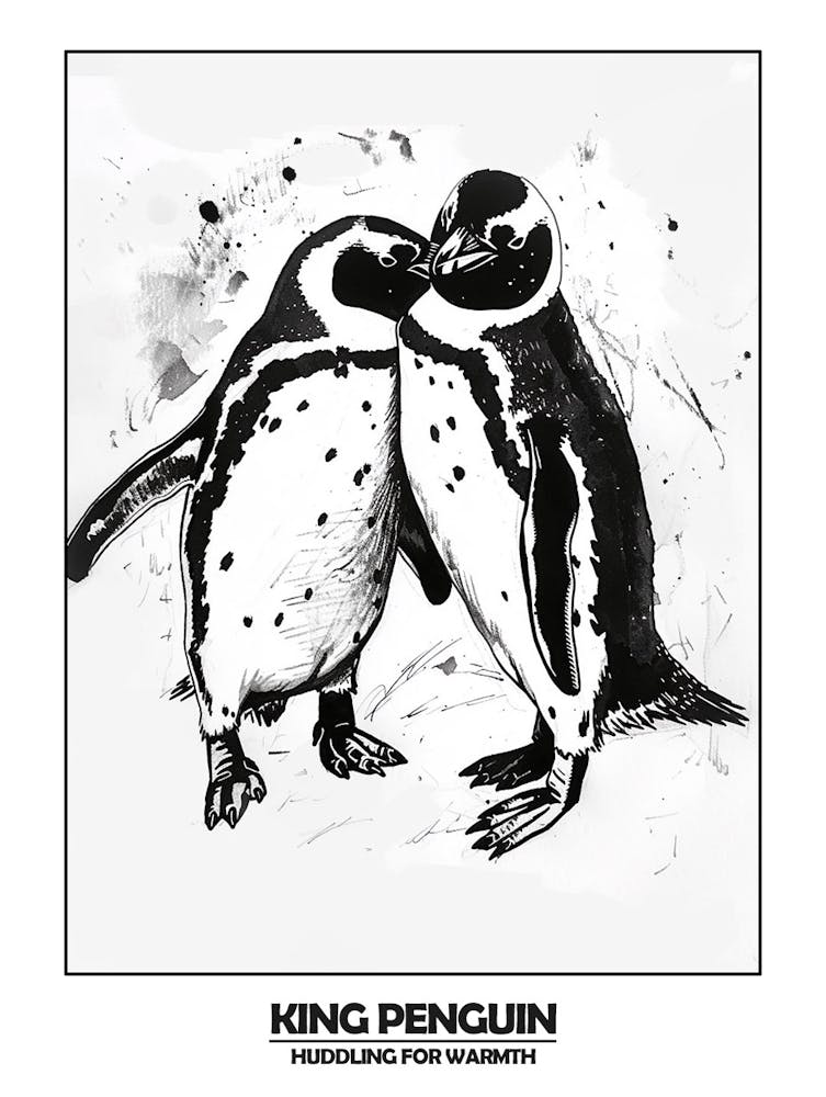 Penguin Huddling For Warmth Poster 9