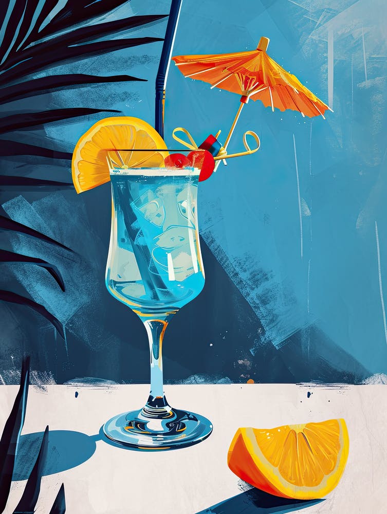 Blue Lagoon Tropical Cocktail