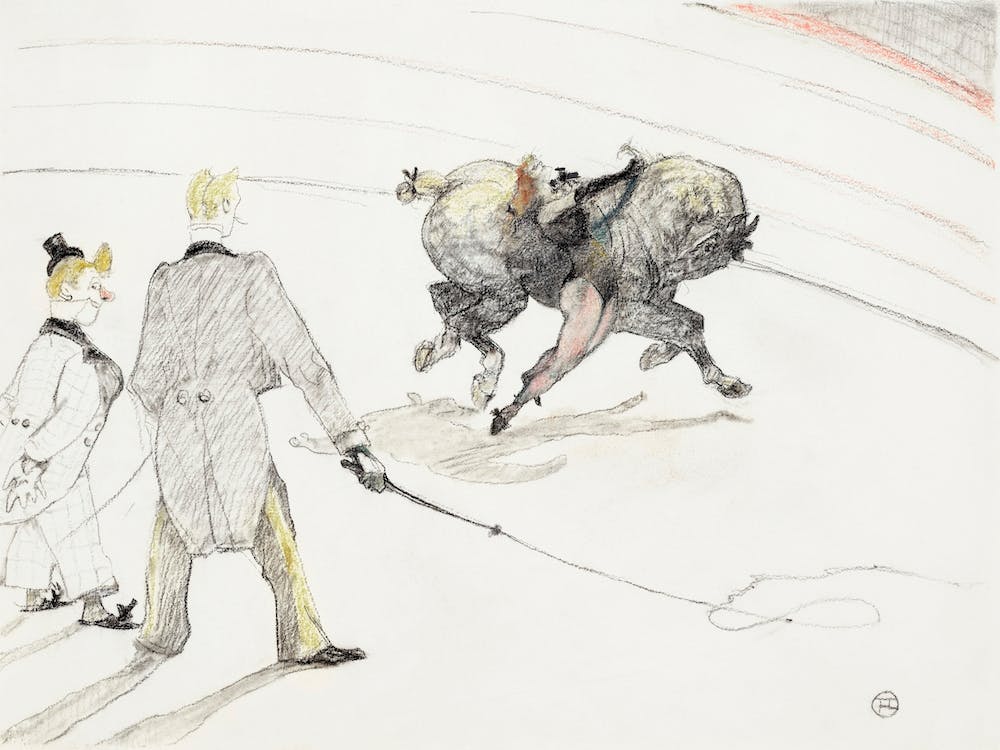 At The Circus Acrobats (1899), Henri de Toulouse-Lautrec