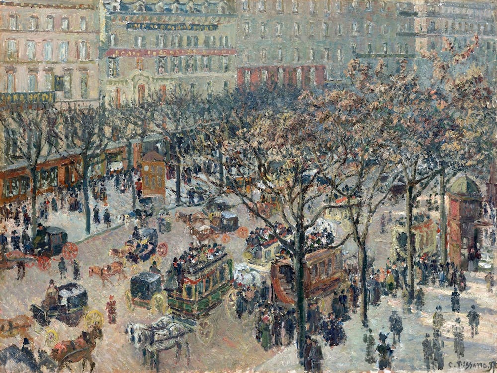 Boulevard Of The Italians, Morning, Sunlight (1897), Camille Pissarro