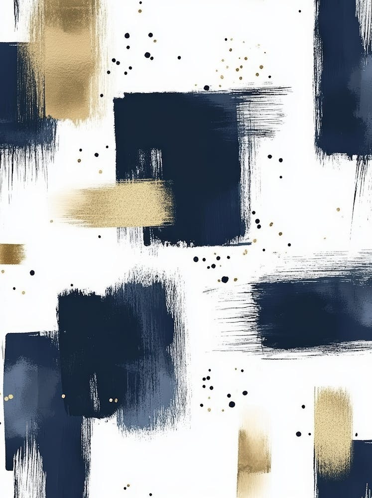 Navy And Gold Canvas Print