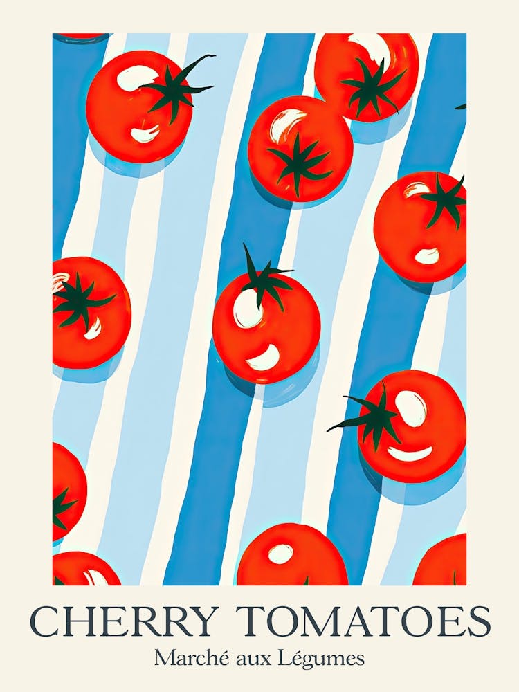 Marche Aux Legumes Cherry Tomatoes Summer Illustration 7