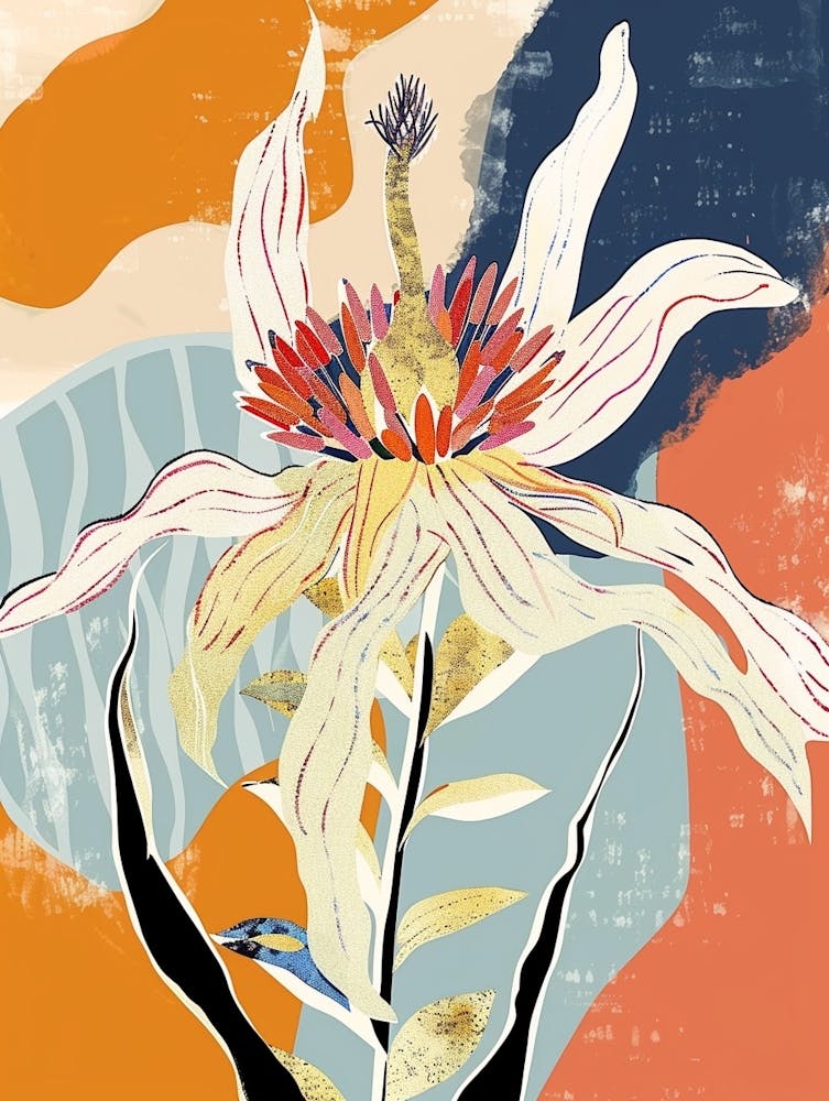 Colourful Flower Illustration Edelweiss 4