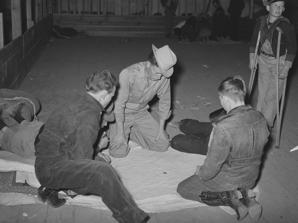 Boys In A Crap Game At The San Angelo Fat Stock Show, San Angelo, Texas By Russell Lee