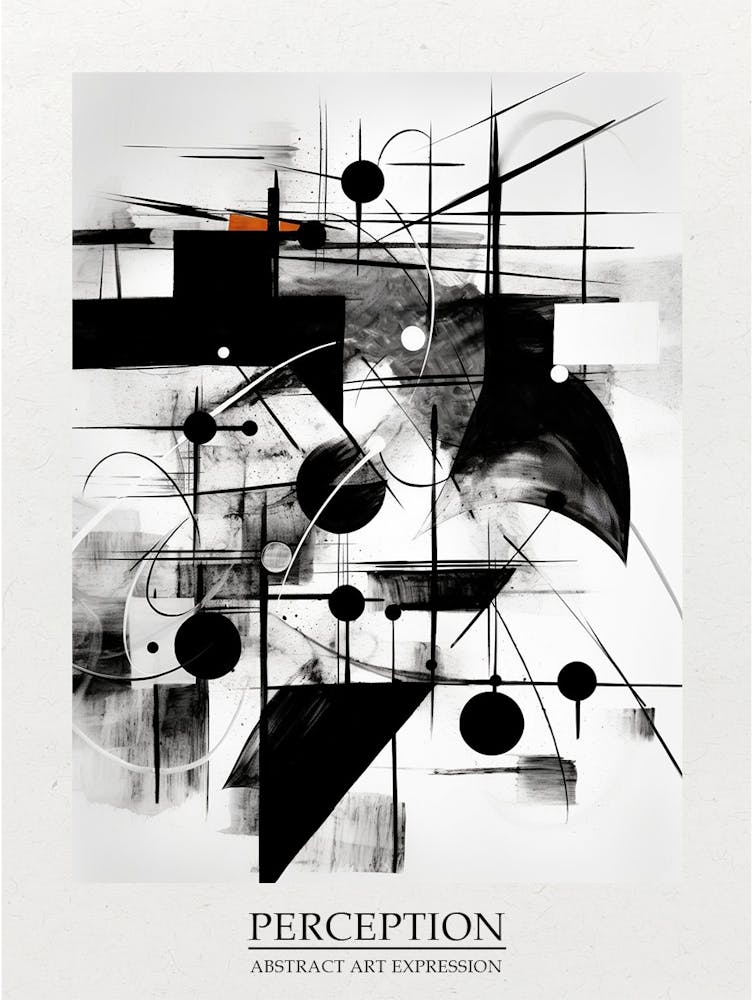 Perception Abstract Black And White 7 Poster
