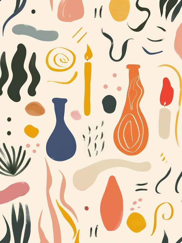 Cute Abstract Objects Collection 6 Art Print by Abstract Art ...