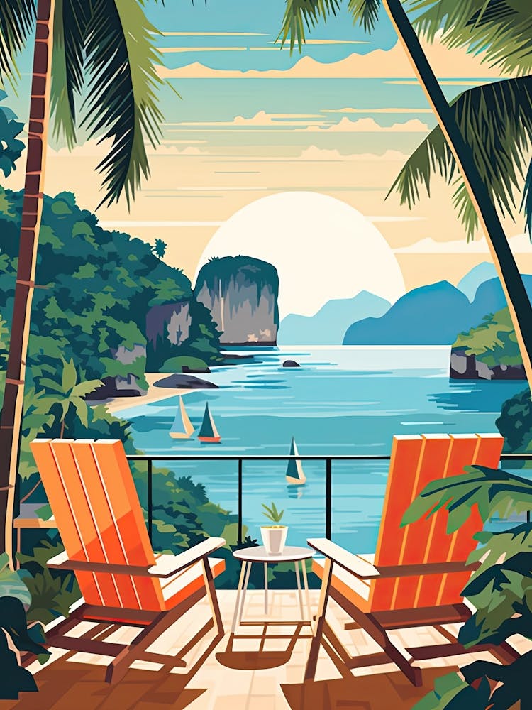 Phuket, Thaïlande, Illustration Graphique 1
