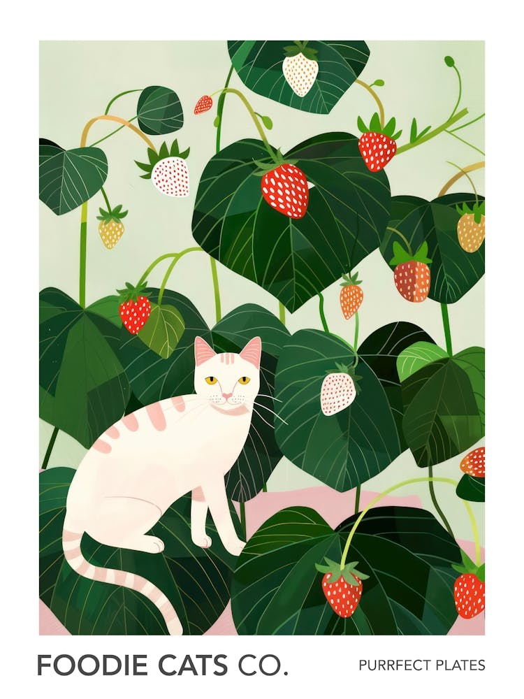 Foodie Cats Co Cat And Strawberries 4