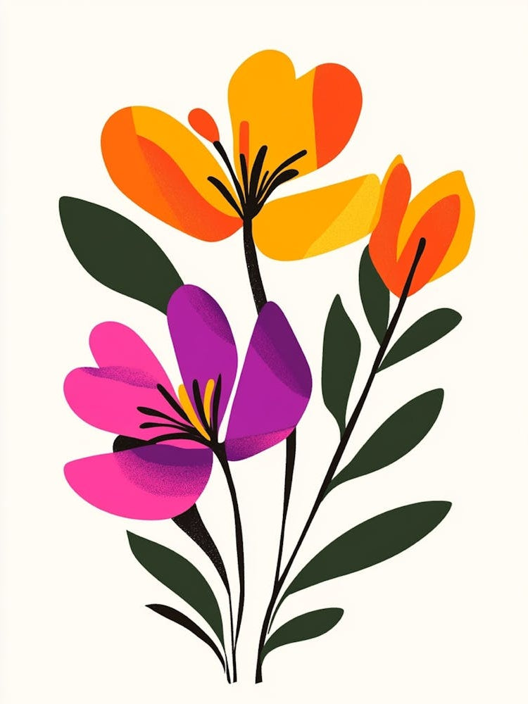 Flowers On A White Background 2