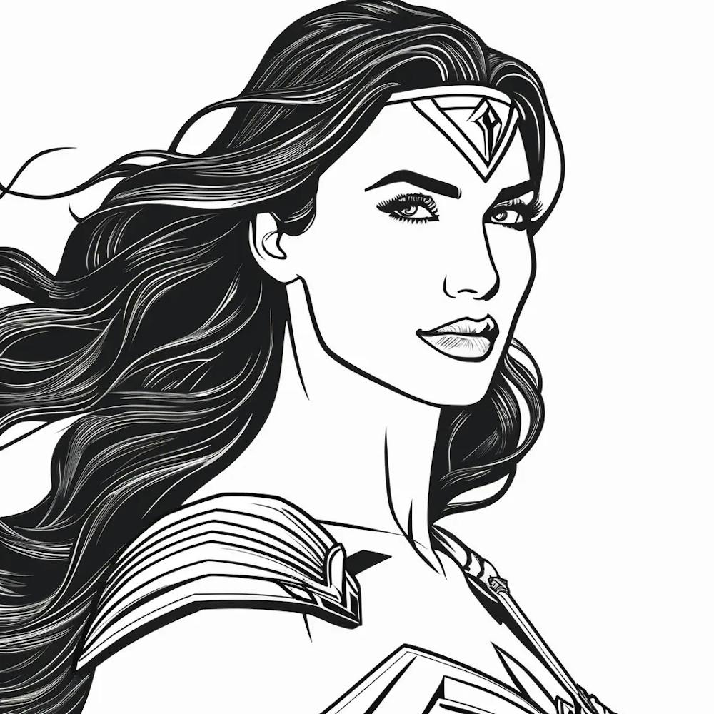 Wonder Woman line art