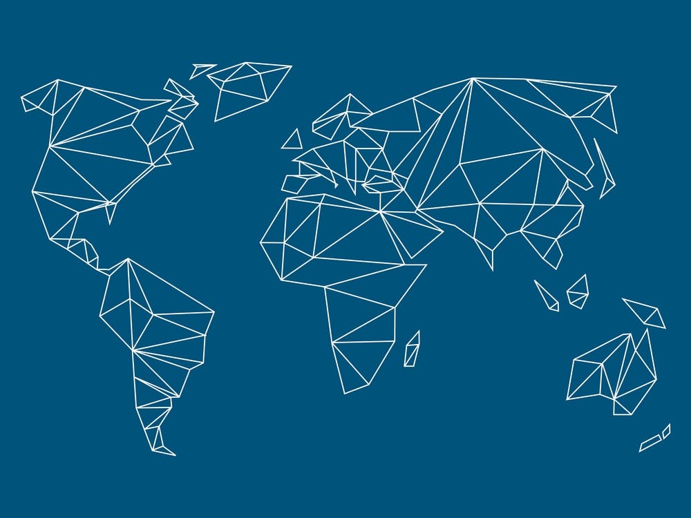 Geometrical World Indigo