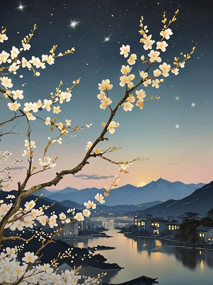 Cherry Blossoms At Night no1