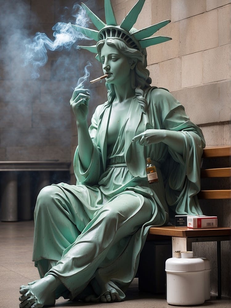 Statue Of Liberty Smoking