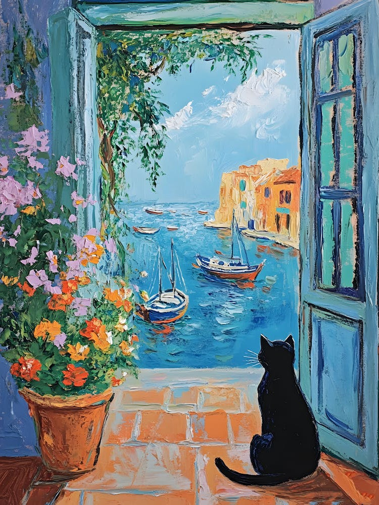 Cat On The Balcony 1