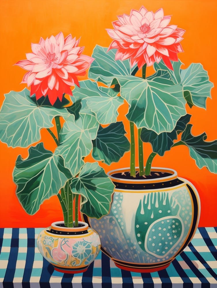 Cactus Painting Maximalist Still Life Lophophora Williamsii Cactus 3