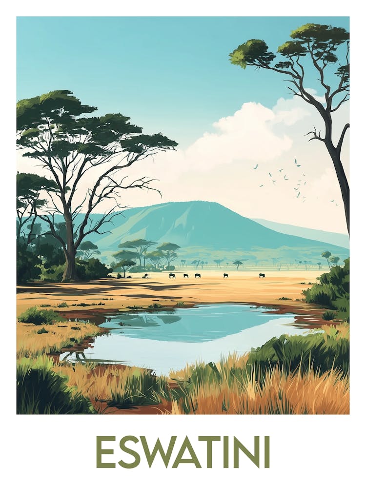 Affiche de voyage Eswatini