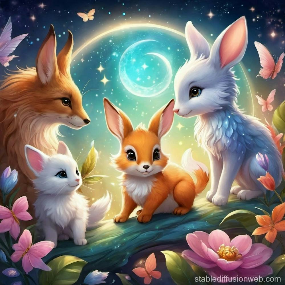 Cute wall decor of Foxes