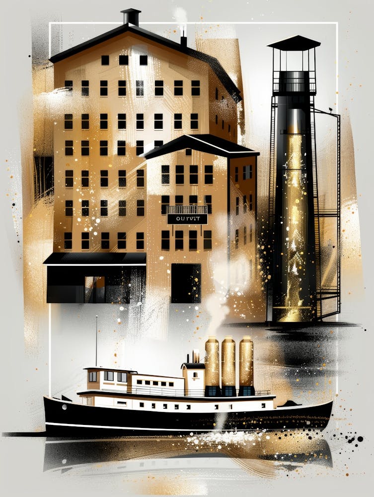 Industrial Buildings And Ship