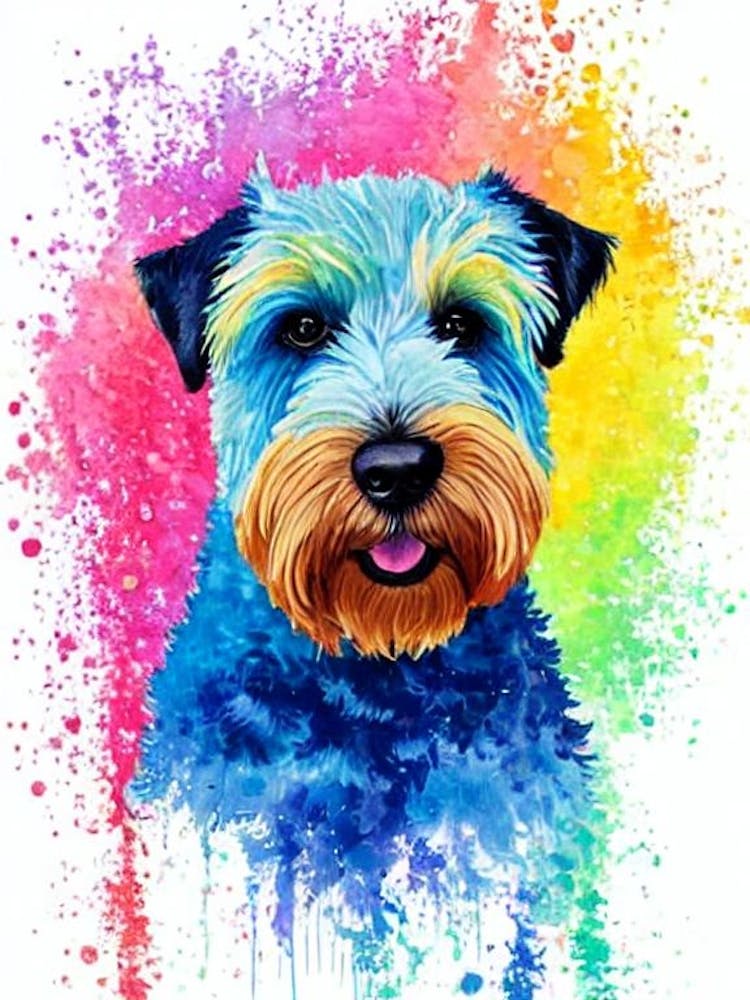 Soft Coated Wheaten Terrier Regenbogen Ölgemälde Hund