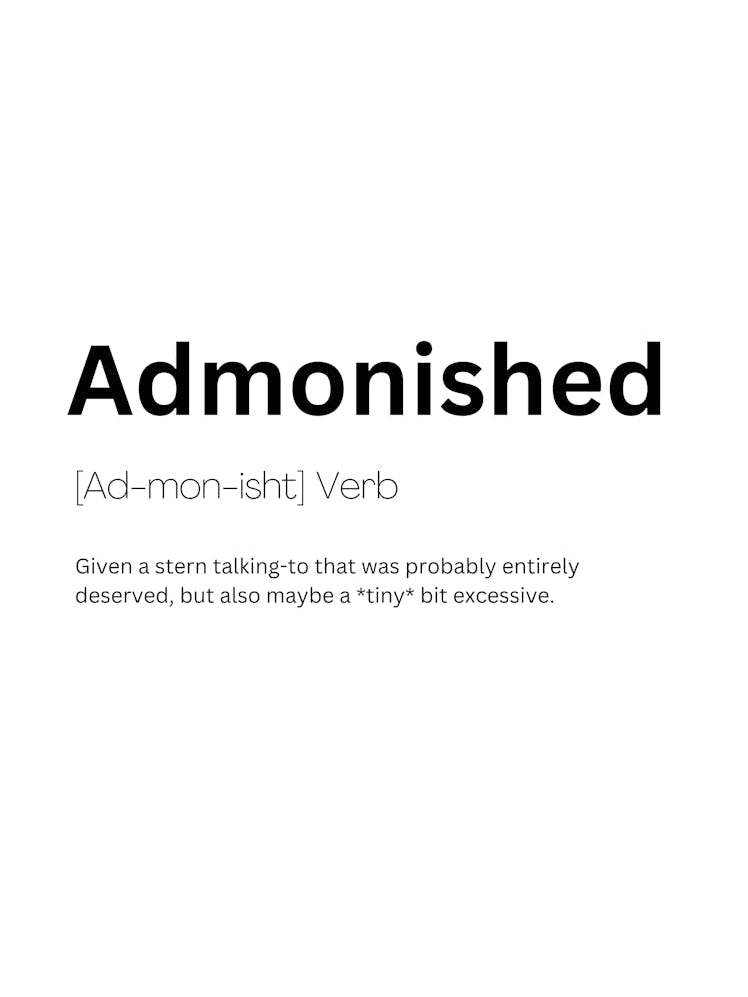Admonished Definition Meaning 1