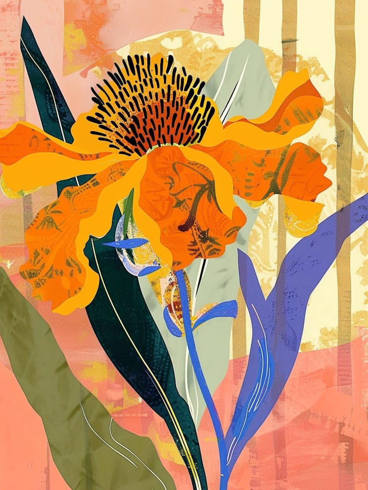 Colourful Flower Illustration Marigold 3