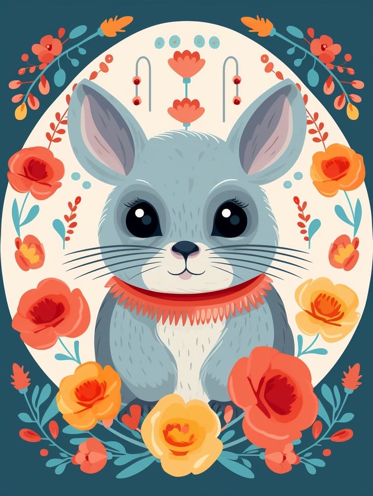 Baby Animal Illustration  Chinchilla 4