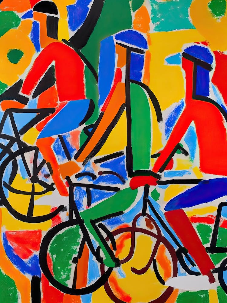 Cycling In The Style Of Matisse 2