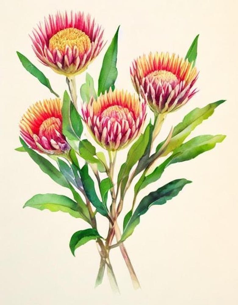 Proteas Vintage Flowers Flower