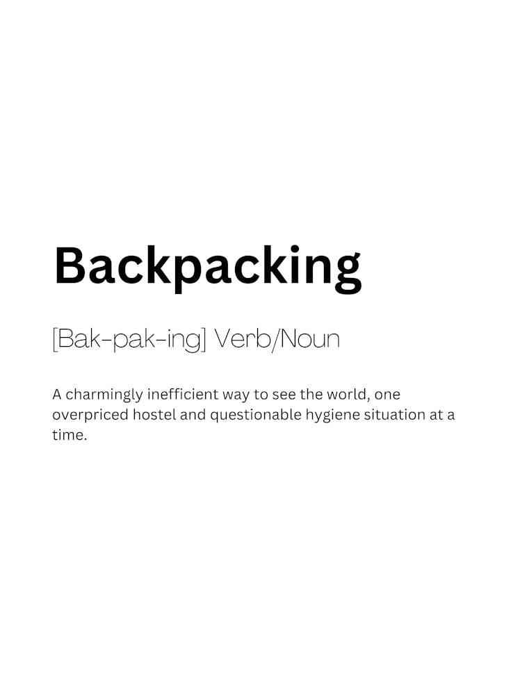 Backpacking Definition Meaning